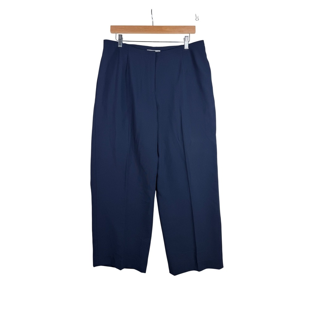 Plendleton Petite Pleated High Waist Work Office Trouser Pants size 16 Blue